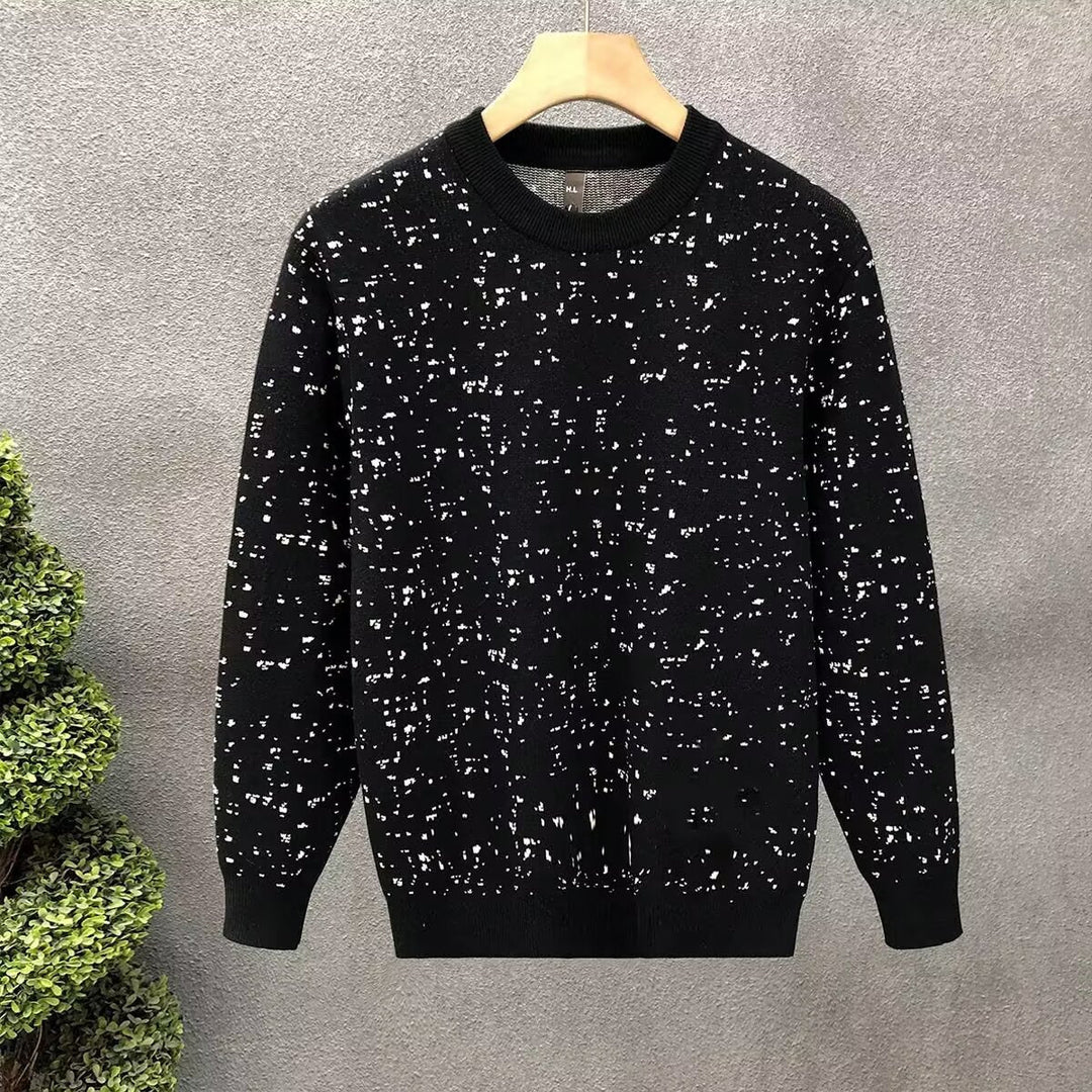 Liam | Slim Fit Stickad Vintertröja Med Rund Halsringning 1