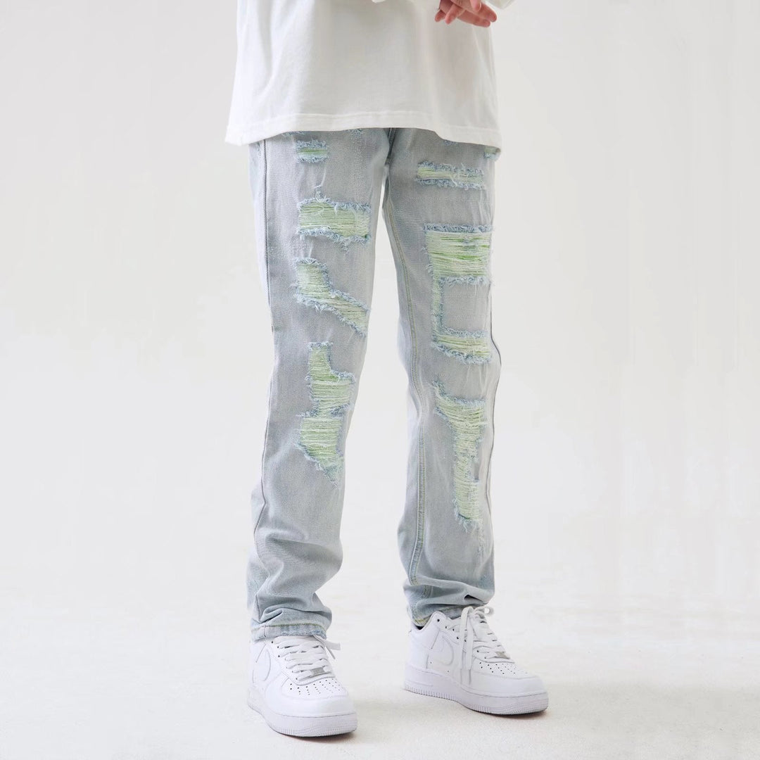 Liam | Slitna Ljusblå Raka Jeans Herr 2