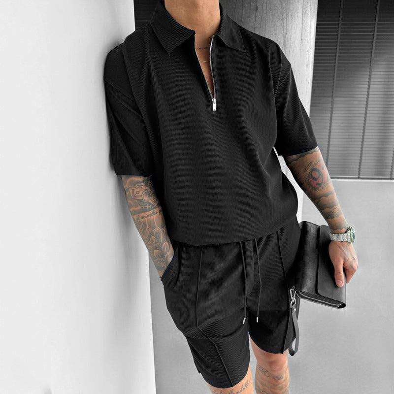 Liam | Sportig Tvådelad Polo och Shorts Set för Vardagsbruk 0