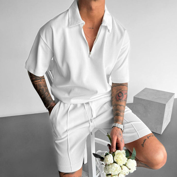 Liam | Sportig Tvådelad Polo och Shorts Set för Vardagsbruk 3