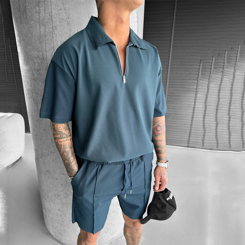 Liam | Sportig Tvådelad Polo och Shorts Set för Vardagsbruk 5