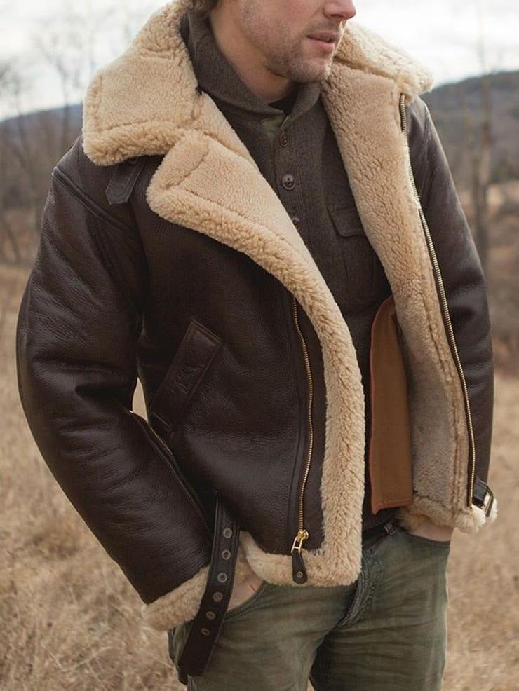 Liam | Strukturerad Vinterjacka i Shearling med Isolering 1