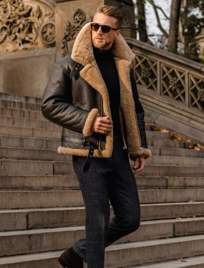 Liam | Strukturerad Vinterjacka i Shearling med Isolering 2