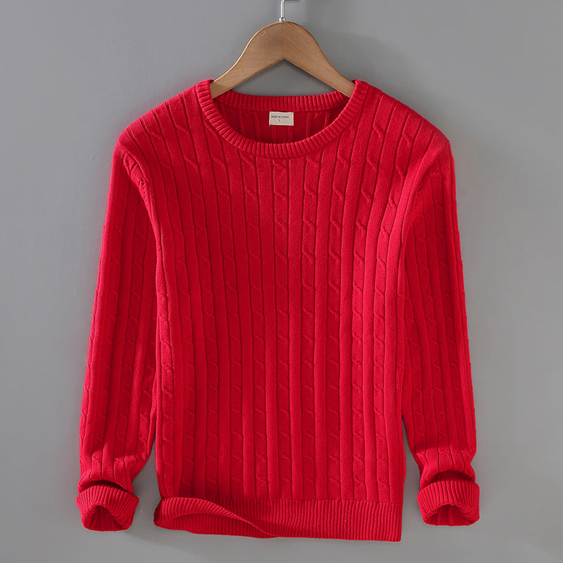 Liam | Tjock Slim Fit Vinterpullover med Twiststickning 4