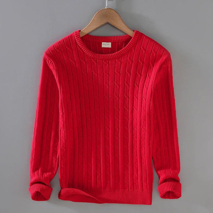 Liam | Tjock Slim Fit Vinterpullover med Twiststickning 4