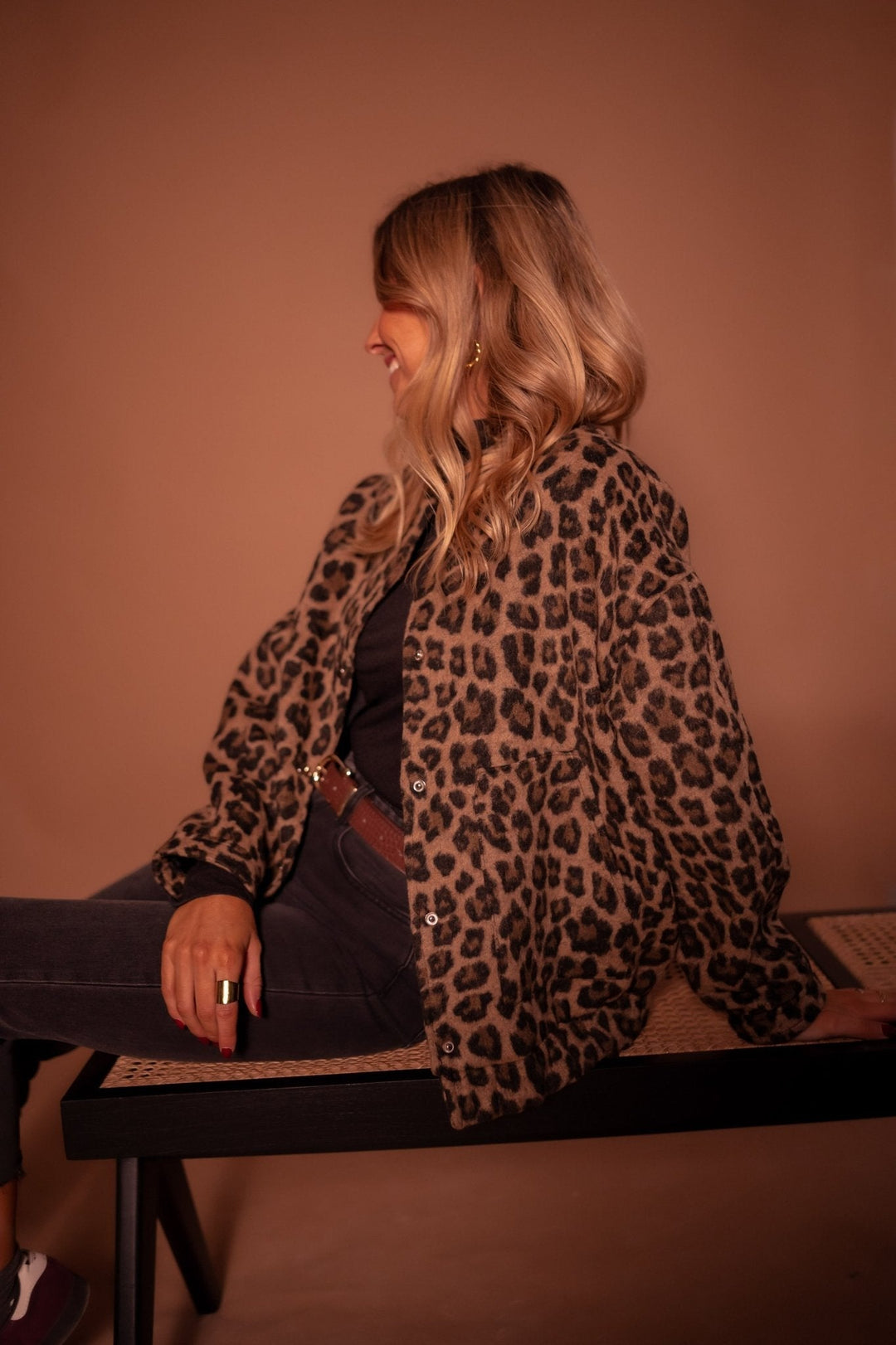 Liam | Trendig Lätt Höstjacka med Leopardmönster 2