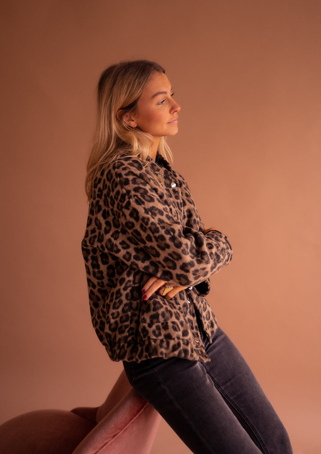 Liam | Trendig Lätt Höstjacka med Leopardmönster 5
