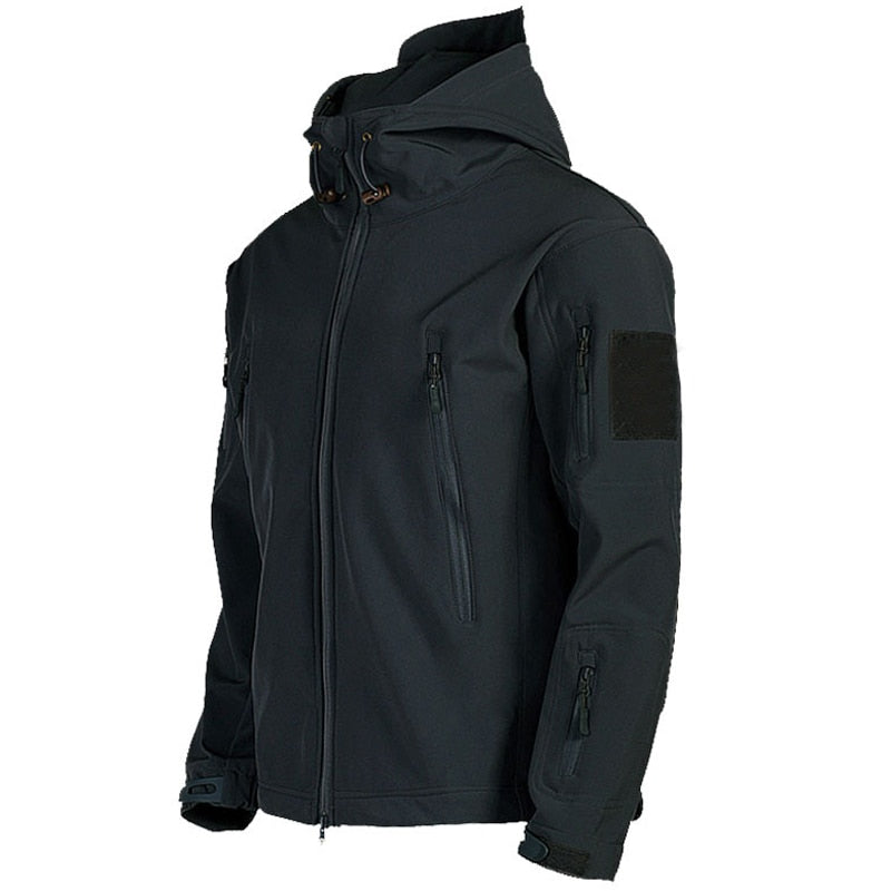 Liam | Vattentät Softshell Jacka Herr med Huva och Flera Fickor 0