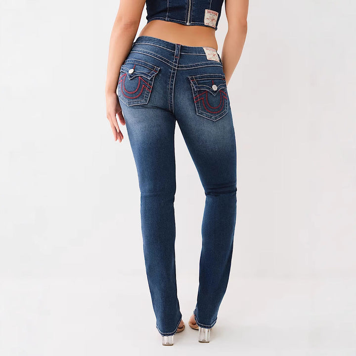 Liam | Vintage Hög Midja Short med Broderi och Raka Ben 3