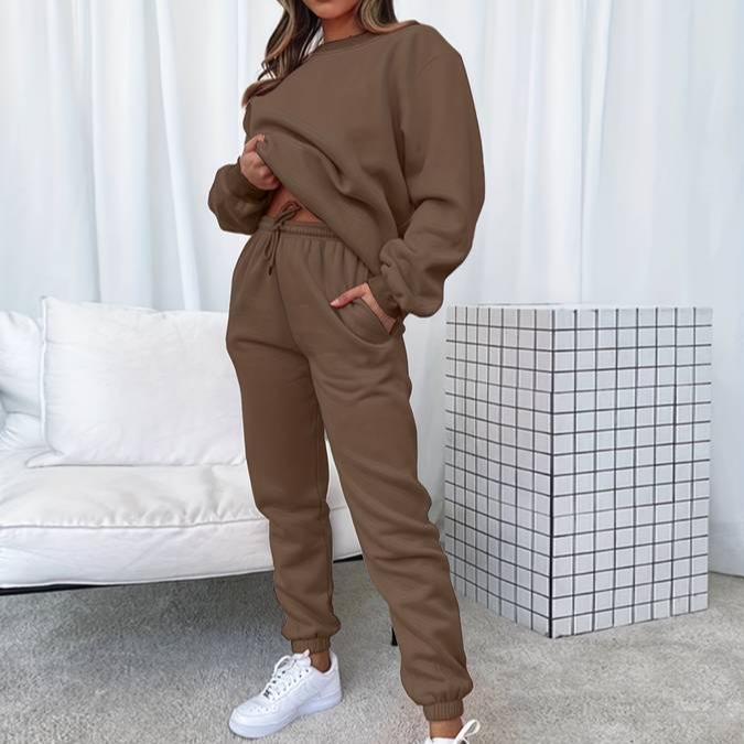 Loungewear Set för Damer | Mjuk Tröja och Joggingsbyxor med Flexibel Passform | Perfekt för Avkoppling och Utflykter 5