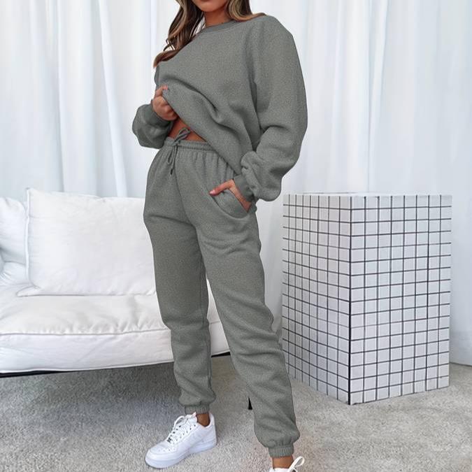 Loungewear Set för Damer | Mjuk Tröja och Joggingsbyxor med Flexibel Passform | Perfekt för Avkoppling och Utflykter 6