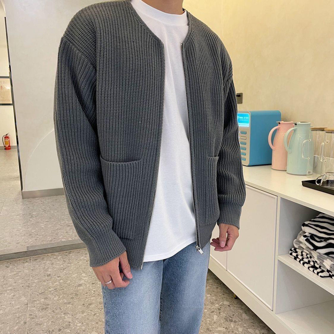 Mångsidig Cardigan Män med Dragkedja | Trendig Design för Ultimat Komfort 3
