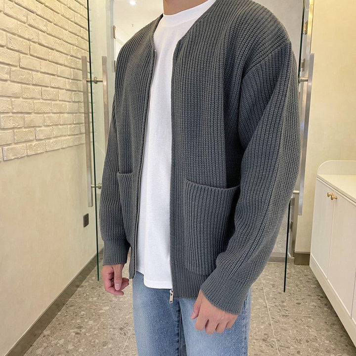 Mångsidig Cardigan Män med Dragkedja | Trendig Design för Ultimat Komfort 4