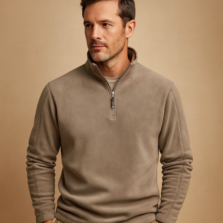 Mångsidig Fleece | Fleecetröja med Halv Dragkedja för Män | Mjuk och Lätt för Kalla Dagar 3