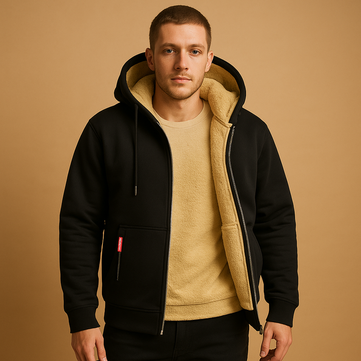 Mångsidig Herrkofta | Zip-up Cardigan med Mjuk Stickad Struktur | Avslappnad Passform för Vardagsbruk 2