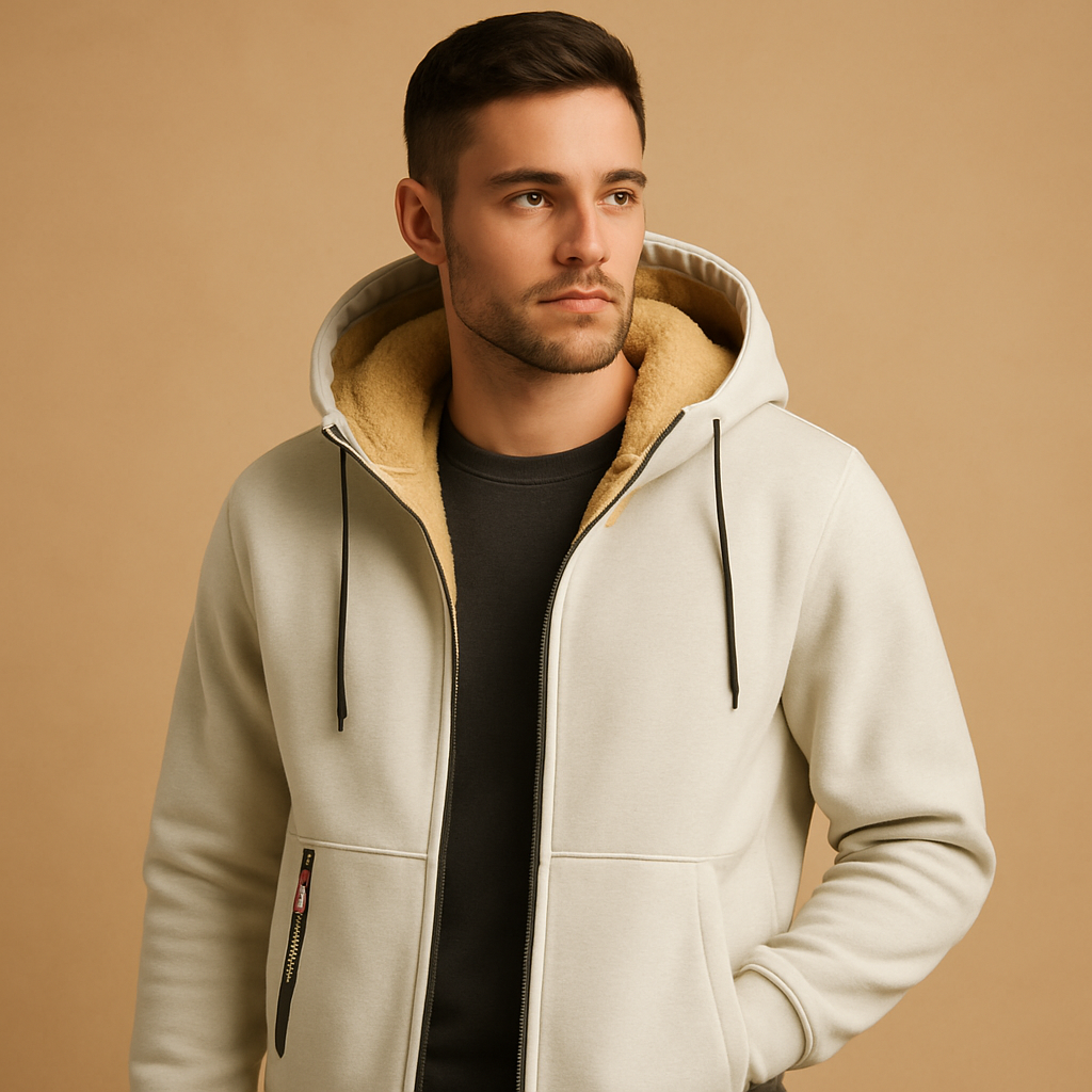 Mångsidig Herrkofta | Zip-up Cardigan med Mjuk Stickad Struktur | Avslappnad Passform för Vardagsbruk 4