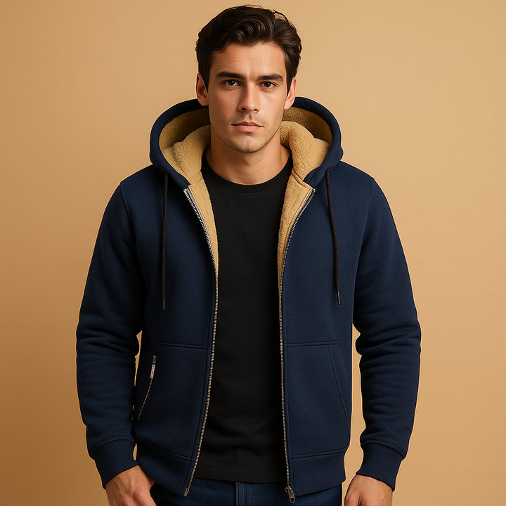 Mångsidig Herrkofta | Zip-up Cardigan med Mjuk Stickad Struktur | Avslappnad Passform för Vardagsbruk 6