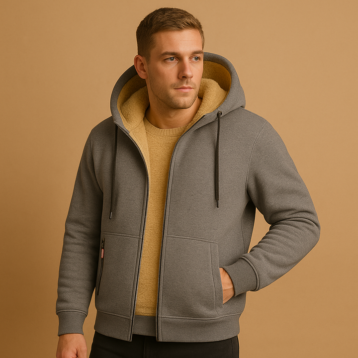 Mångsidig Herrkofta | Zip-up Cardigan med Mjuk Stickad Struktur | Avslappnad Passform för Vardagsbruk 7