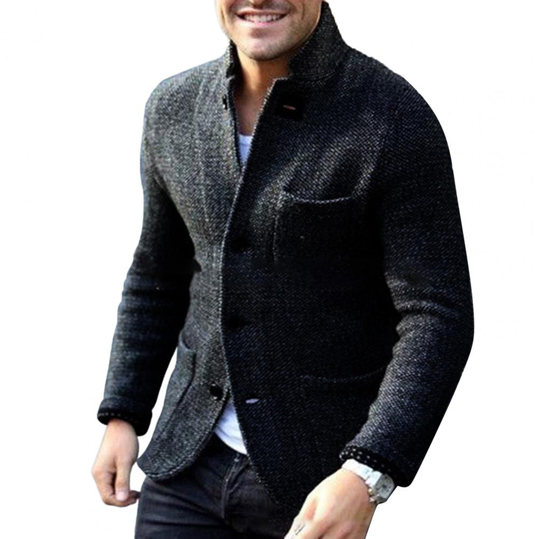 Mångsidig Stickad Kofta för Män med Chunky Knit och Knappstängning | Varm och Bekväm för Alla Tillfällen 0