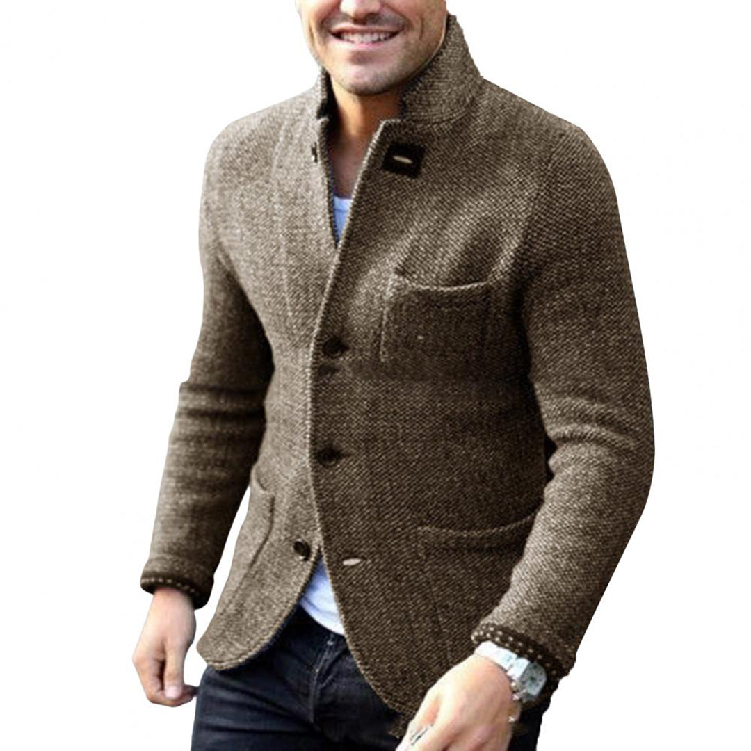 Mångsidig Stickad Kofta för Män med Chunky Knit och Knappstängning | Varm och Bekväm för Alla Tillfällen 4