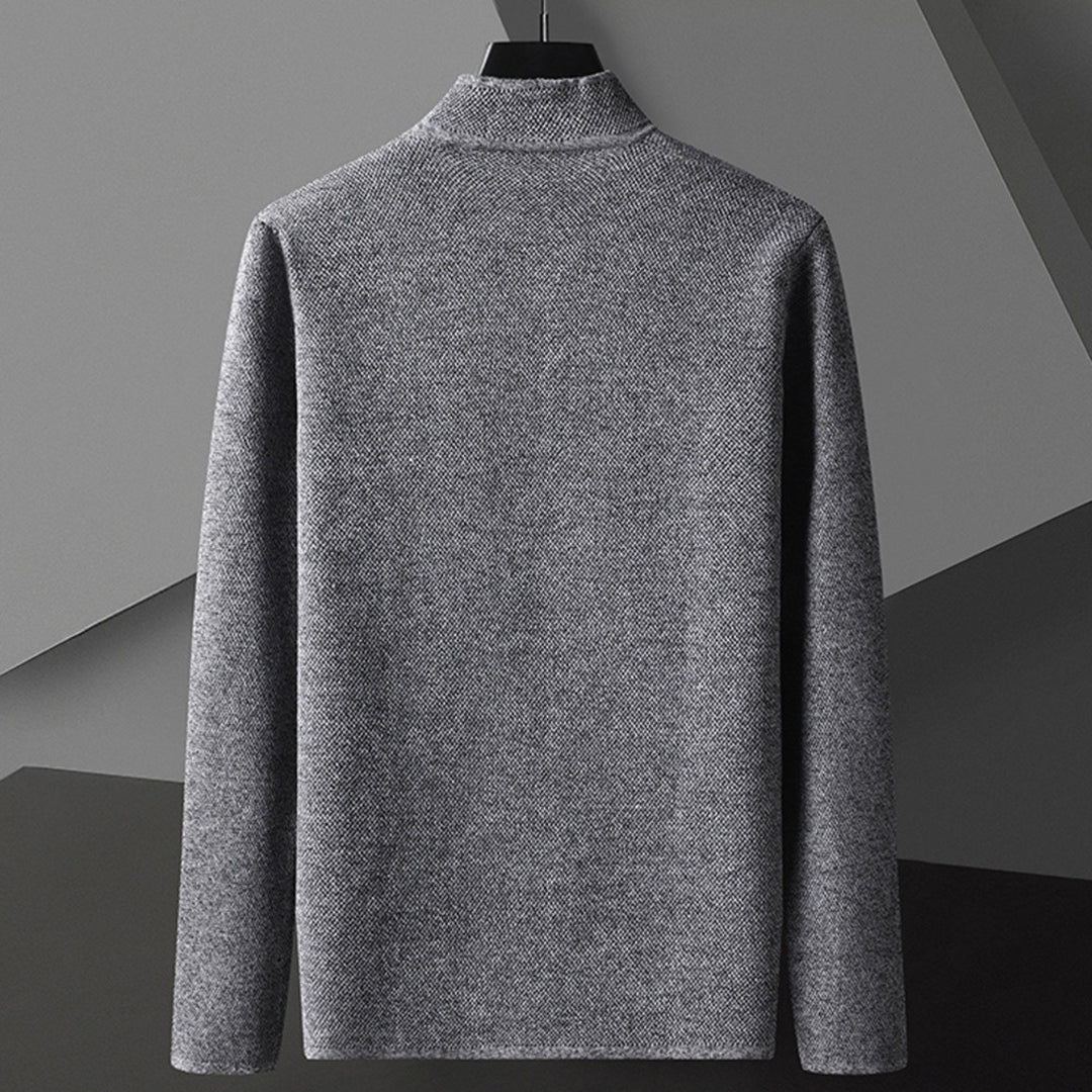 Mångsidig Svart Stickad Kofta med Ståkrage | Elegant Design för Komfort 2