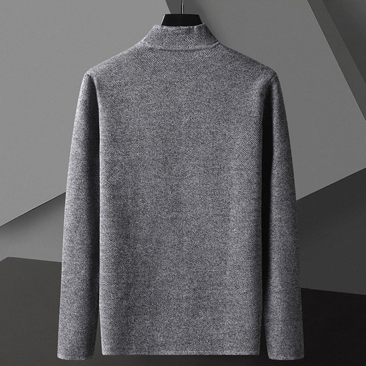 Mångsidig Svart Stickad Kofta med Ståkrage | Elegant Design för Komfort 2
