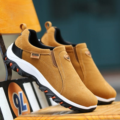 Mäns Slip-On Skor | Andningsbara Material med Anti-Slip Sula | Bekväm Design för Dagligt Bruk 2