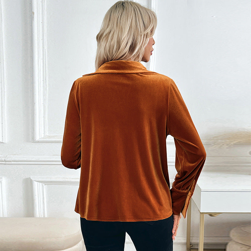 Mason | Elegant Brun Höstskjorta i Sammetsstil 3