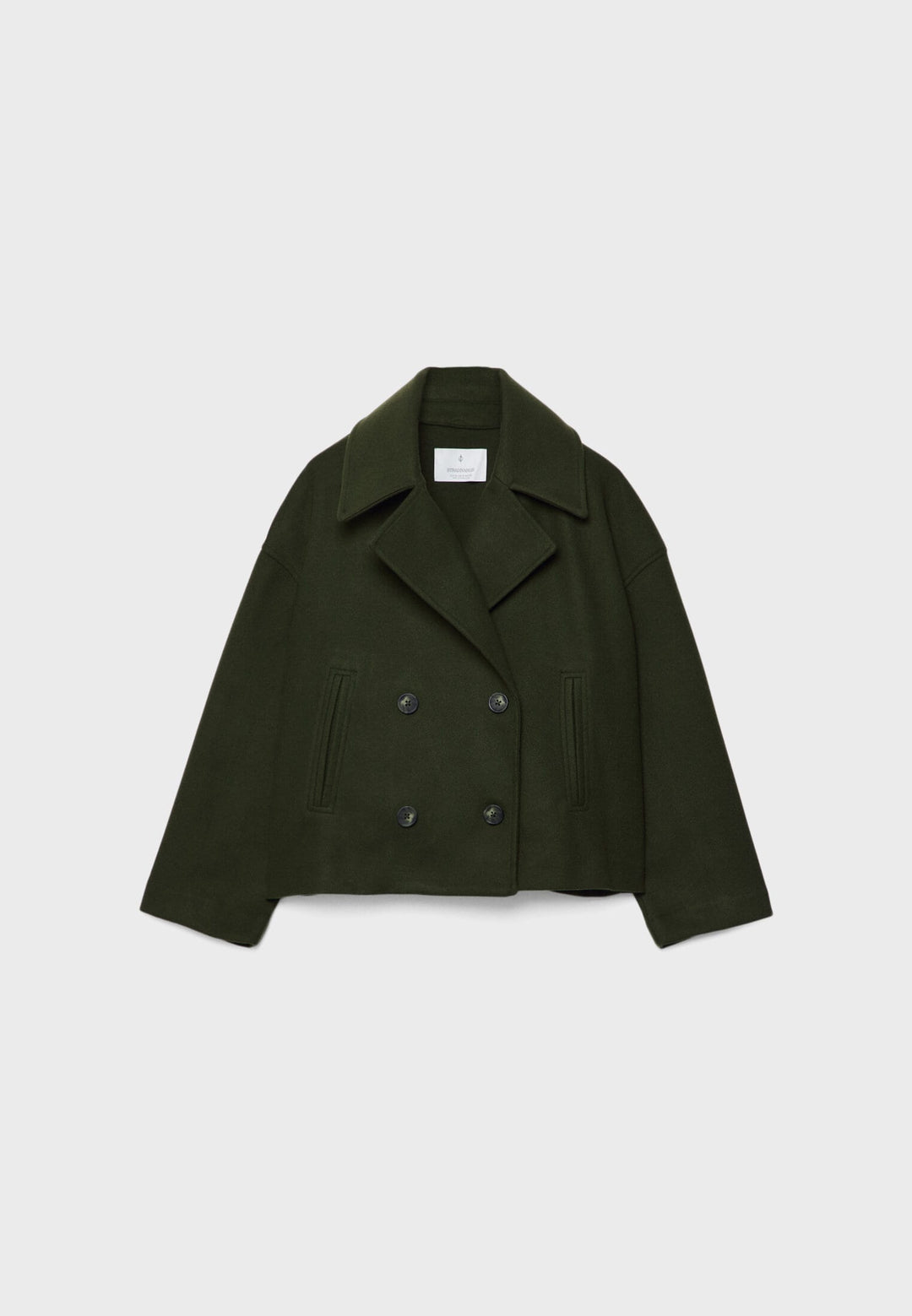Mason | Elegant Kort Dubbelknäppt Kappa för Höst och Vinter 7