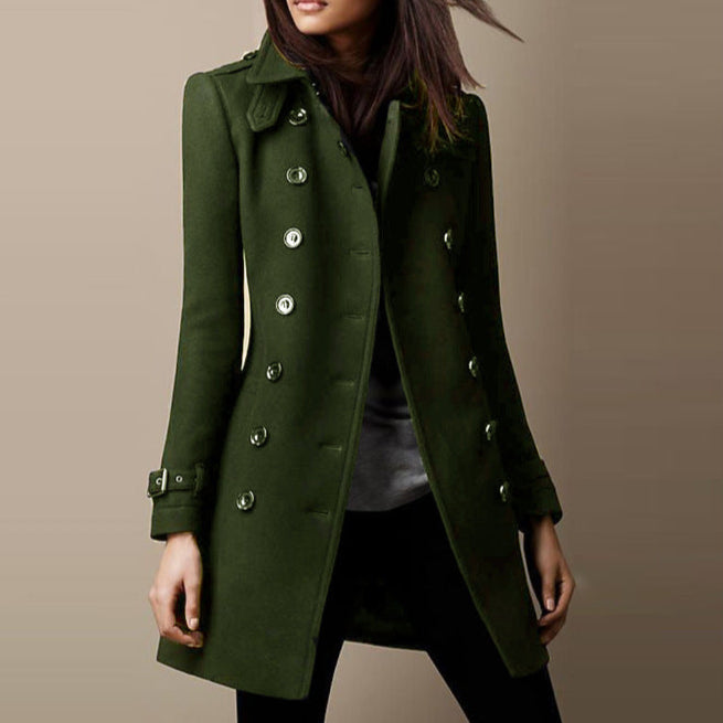 Mason | Elegant Mellanlång Trenchcoat med Kavajkrage för Vår 0