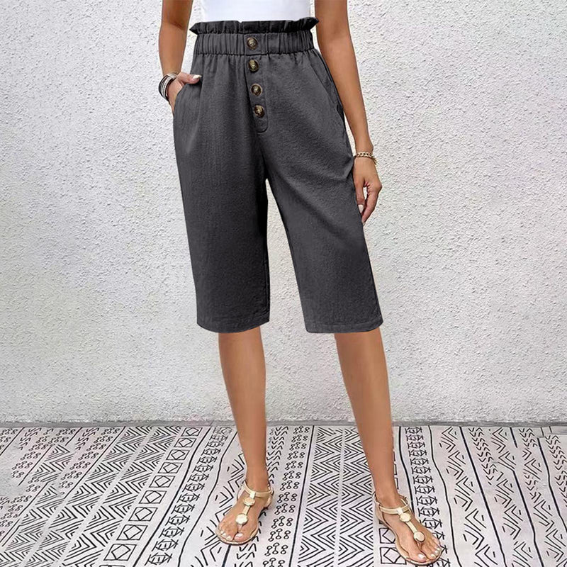 Mason | Hög Midja Sommarshorts Med Fickor 4