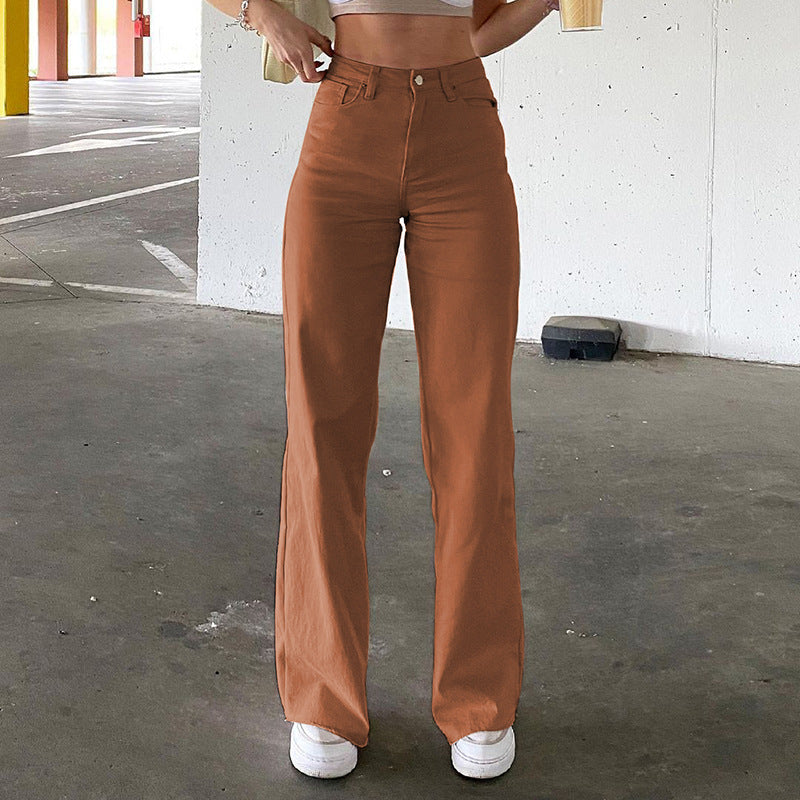 Mason | Retro Hög Midja Slim Fit Jeans Med Utsvängda Ben 6
