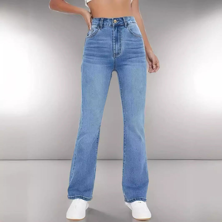 Mason | Slim Fit Hög Midja Jeans Med Stretch 0