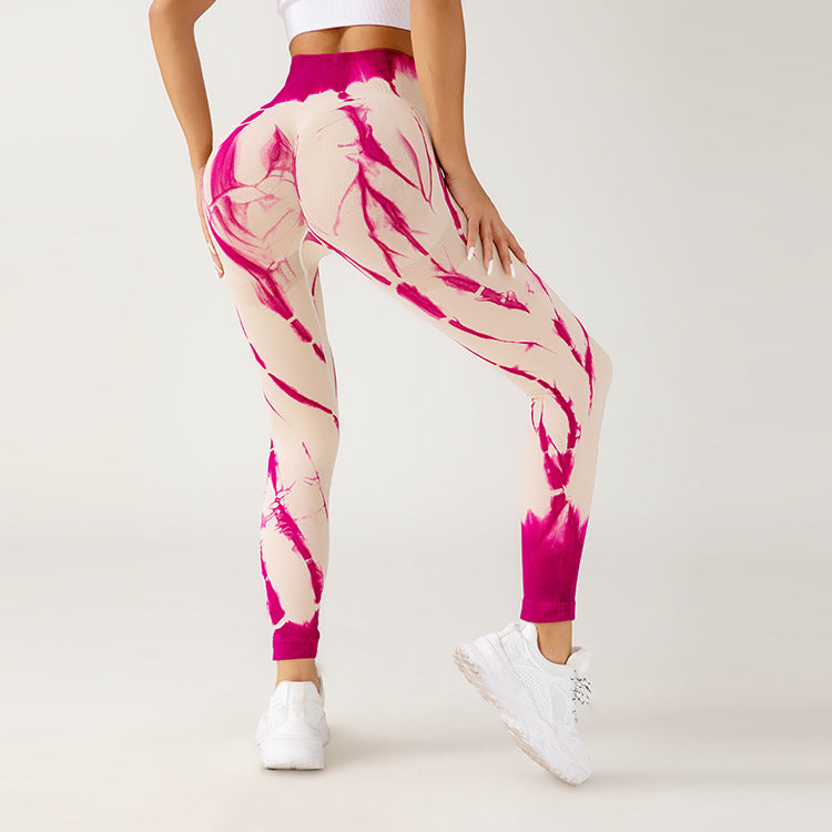 Mason | Sömlösa Högstretchbyxor med Tie Dye-Mönster 1