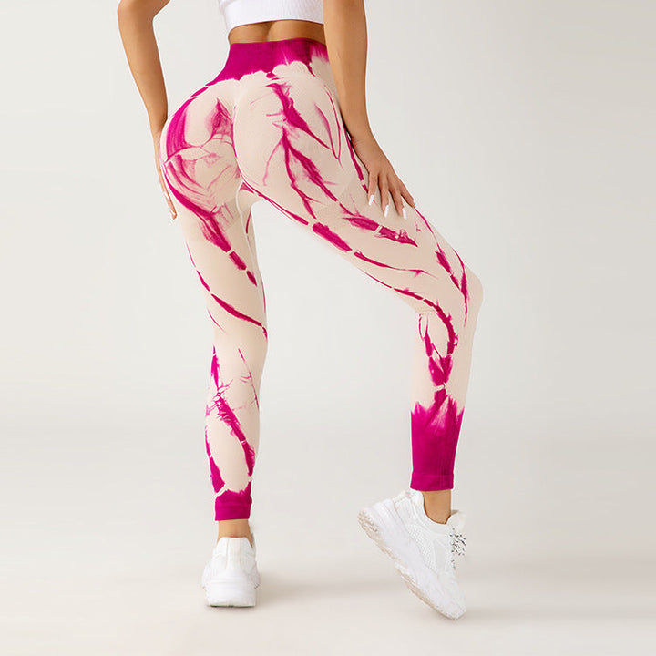 Mason | Sömlösa Högstretchbyxor med Tie Dye-Mönster 1