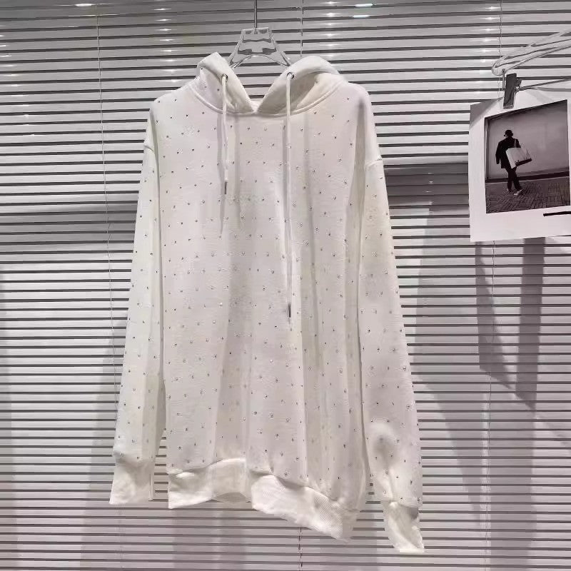 Mason | Trendig Grå Hoodie Med Strassdetaljer 1