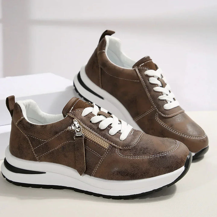 Mason | Trendiga Platå Sneakers Med Sidodragkedja 0