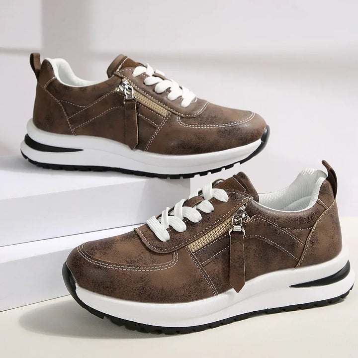 Mason | Trendiga Platå Sneakers Med Sidodragkedja 2