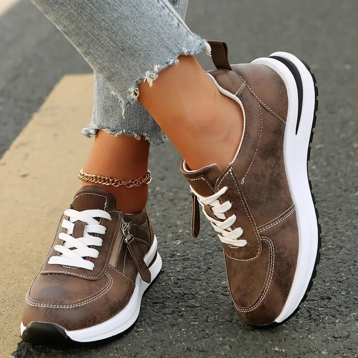 Mason | Trendiga Platå Sneakers Med Sidodragkedja 5