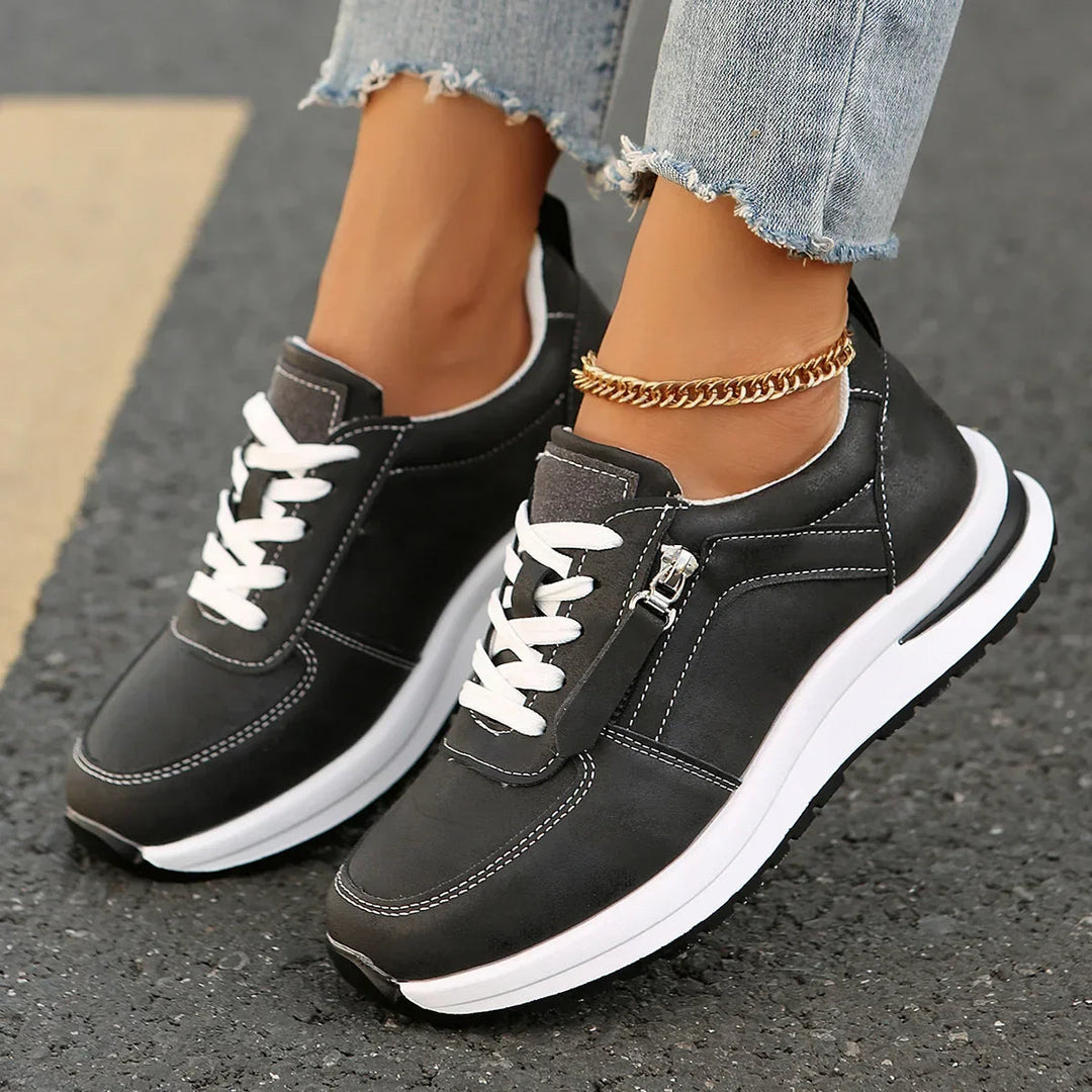 Mason | Trendiga Platå Sneakers Med Sidodragkedja 7