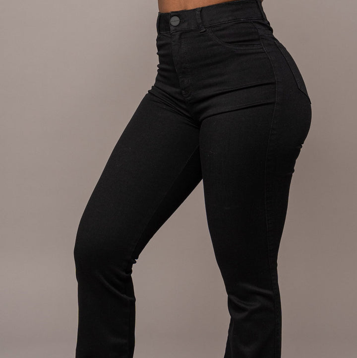 Mason | Utsvängda Högmidjade Stretchjeans 5