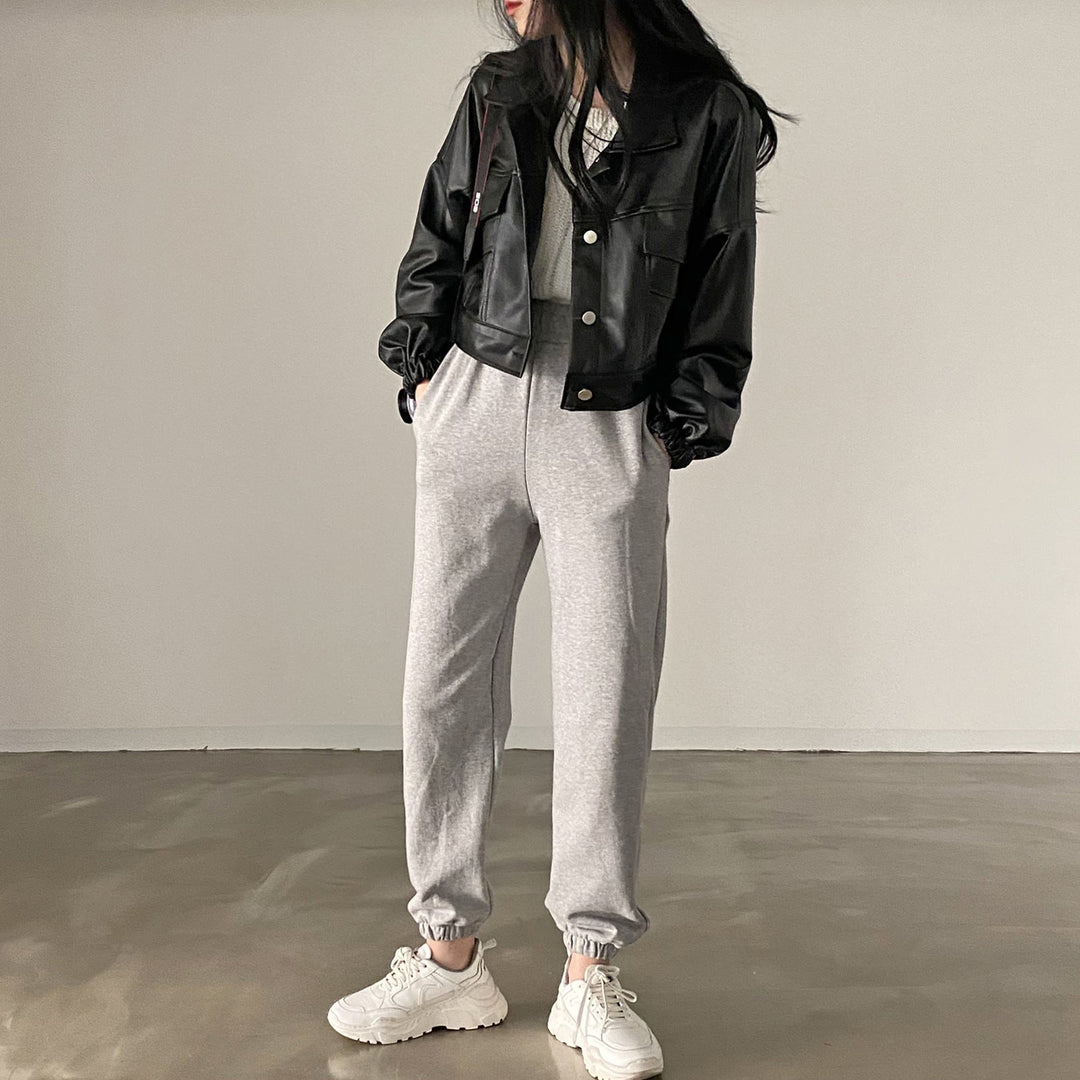 Maya | Elegant Loose Fit Vårjacka Dam i Konstläderlook 7