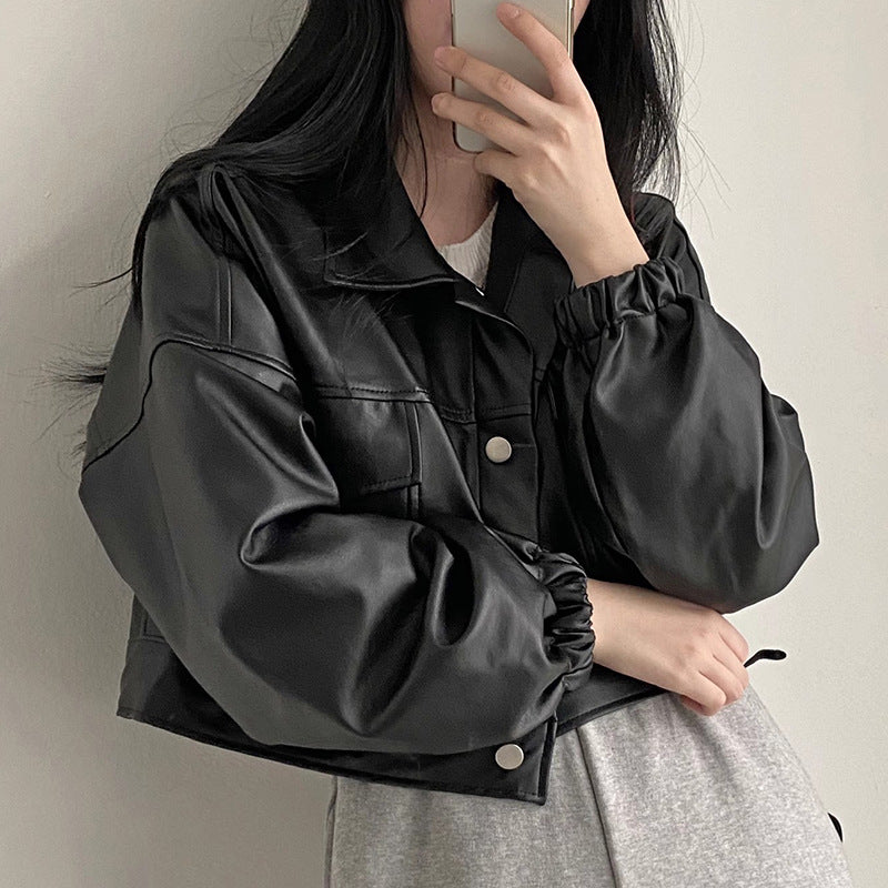 Maya | Elegant Loose Fit Vårjacka Dam i Konstläderlook 8