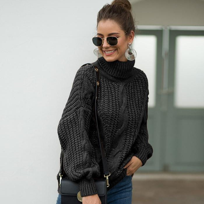 Maya | Elegant Stickad Polotröja Dam i Mohairblandning 0