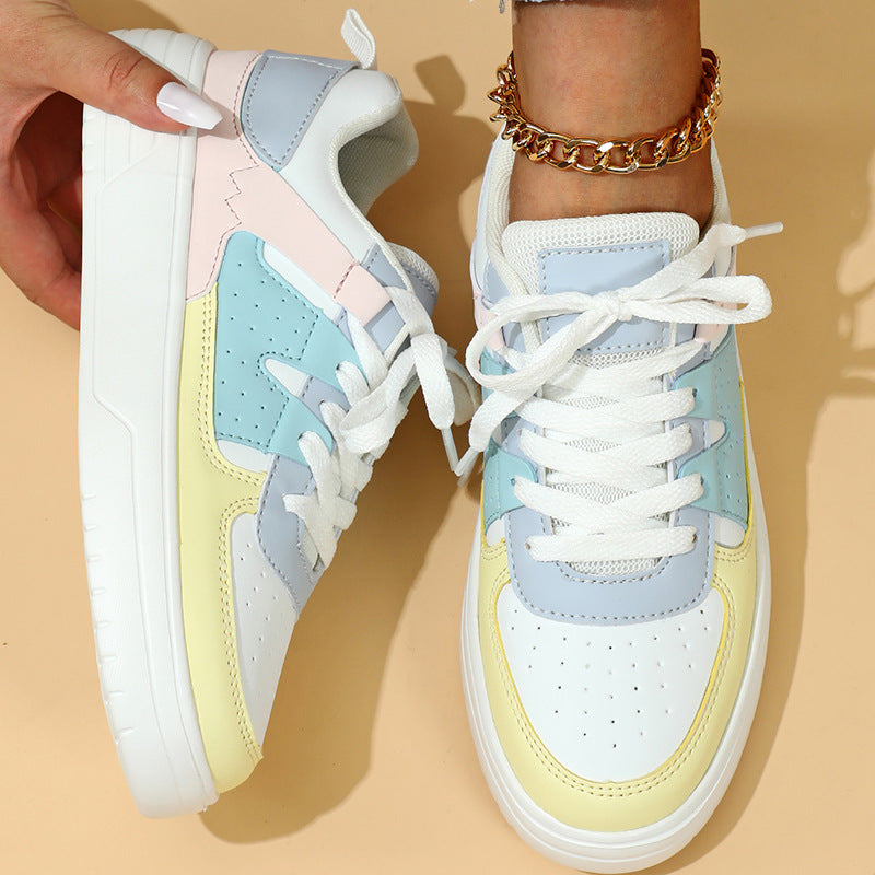 Mia | Bekväma Platåsneakers Med Snörning och Rund Tåsula 0