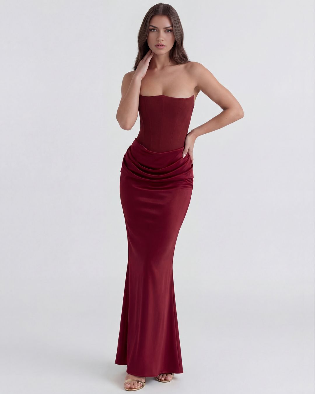 Mia | Elegant Almond Muse Klänning 1