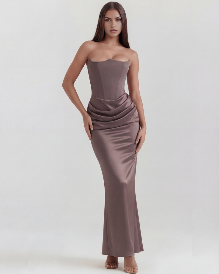 Mia | Elegant Almond Muse Klänning 1