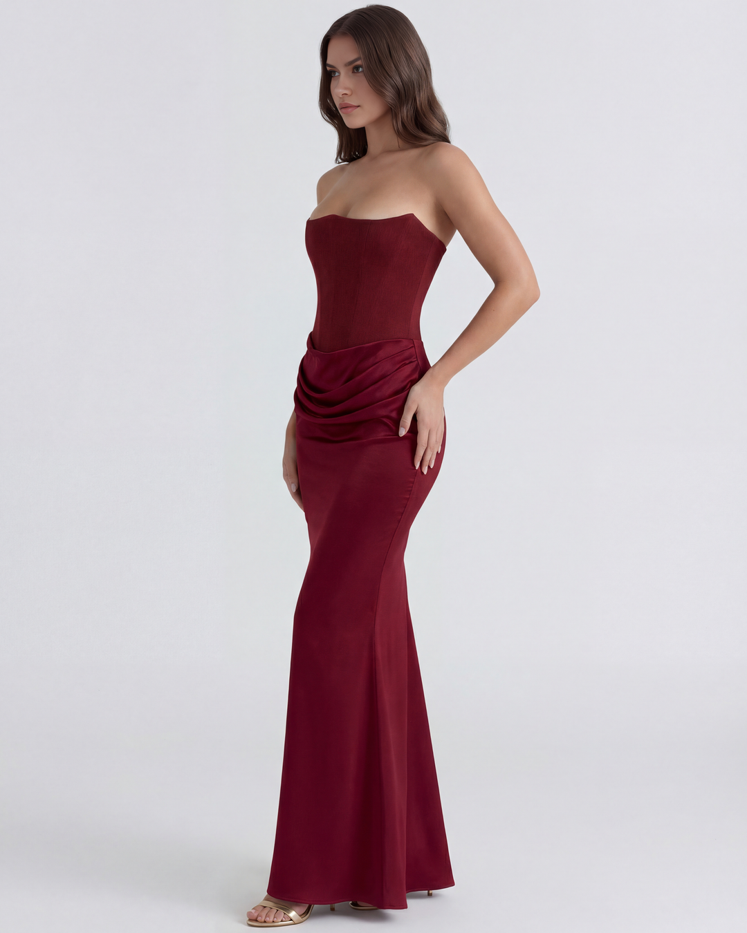 Mia | Elegant Almond Muse Klänning 4