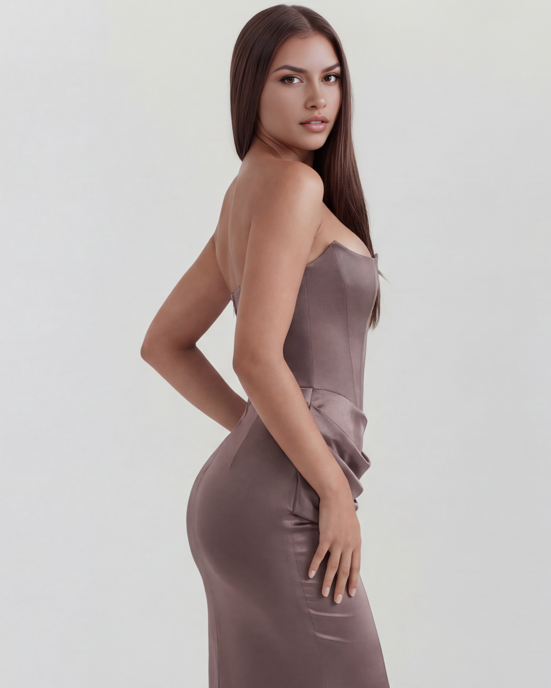 Mia | Elegant Almond Muse Klänning 5