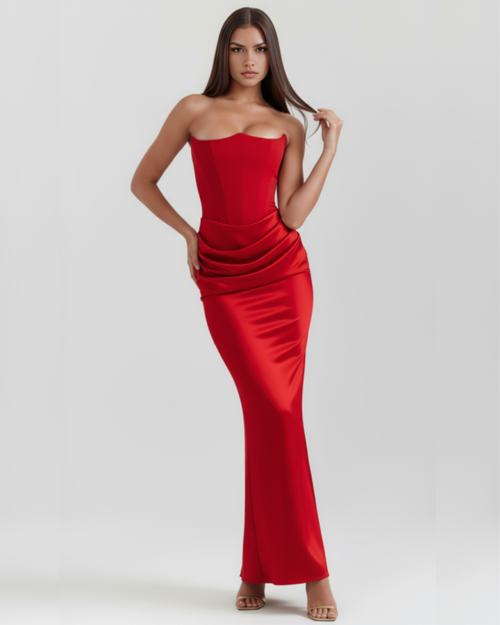 Mia | Elegant Almond Muse Klänning 5